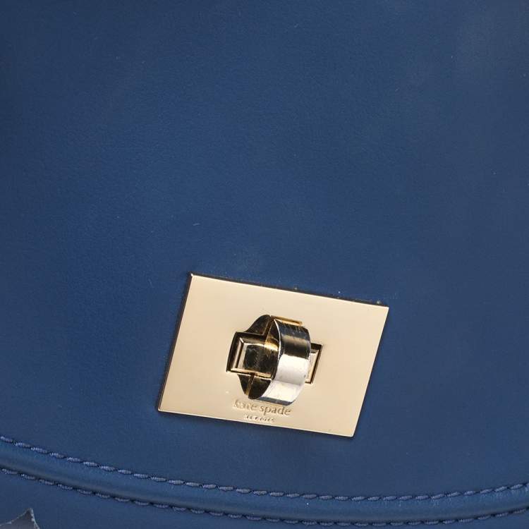 Pre Owned Kate Spade Blue Leather Maple Court Shoulder Bag