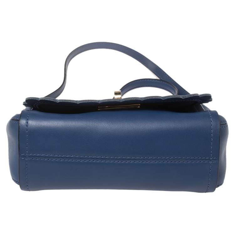 Pre Owned Kate Spade Blue Leather Maple Court Shoulder Bag