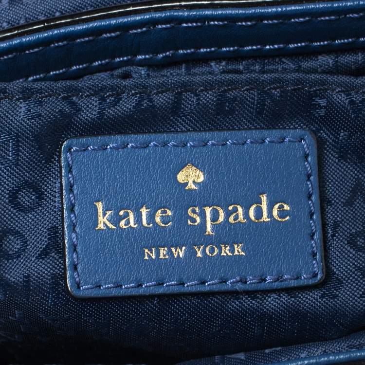 Pre Owned Kate Spade Blue Leather Maple Court Shoulder Bag