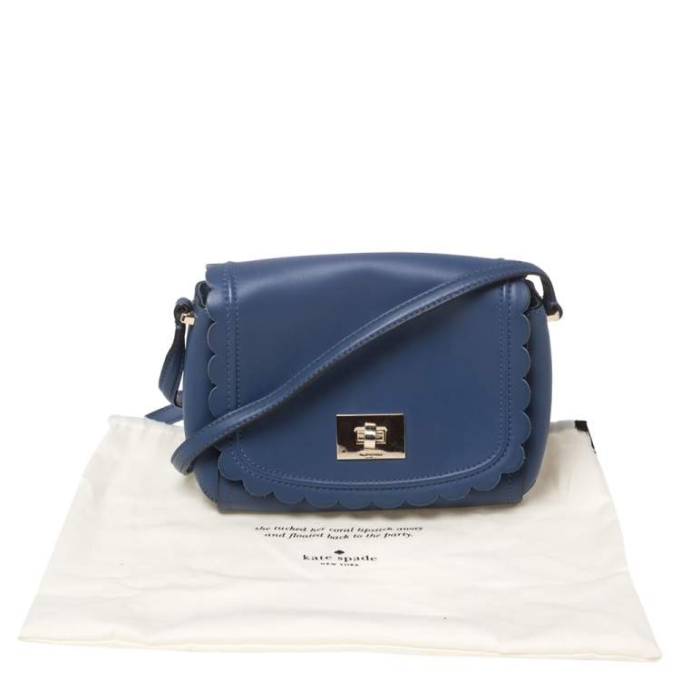 Pre Owned Kate Spade Blue Leather Maple Court Shoulder Bag