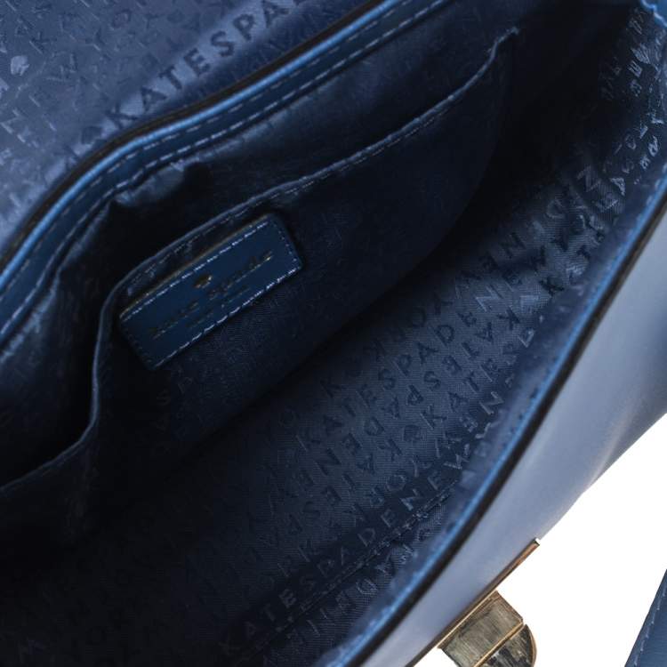Pre Owned Kate Spade Blue Leather Maple Court Shoulder Bag