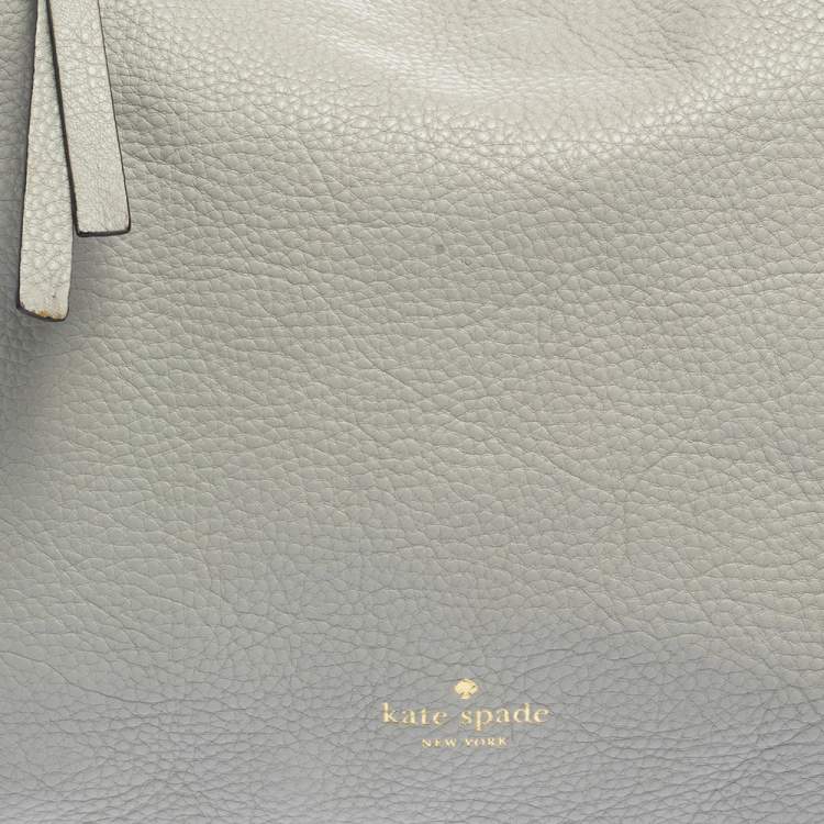 Pre Owned Kate Spade Grey Leather Shoulder Bag