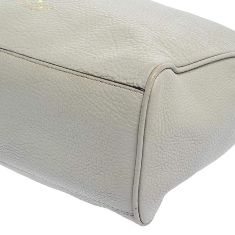 Pre Owned Kate Spade Grey Leather Shoulder Bag