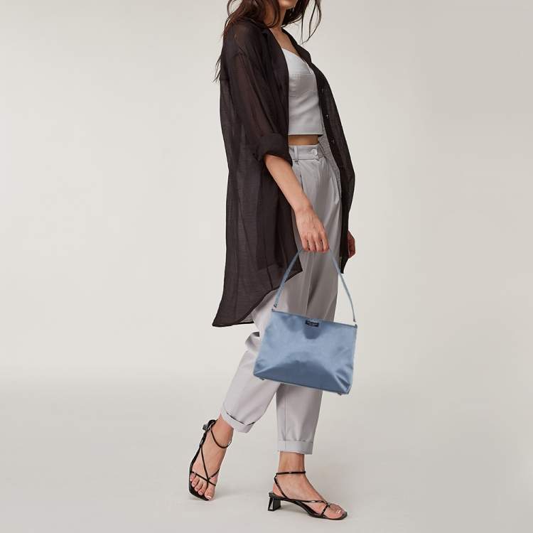 Pre Owned Kate Spade Blue Nylon Hobo