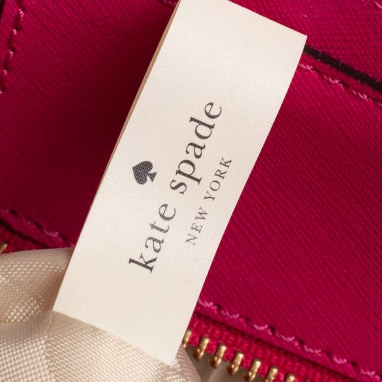 Pre Owned Kate Spade Fuschia Leather Cedar Street Hayden Tote