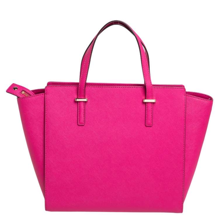 Pre Owned Kate Spade Fuschia Leather Cedar Street Hayden Tote