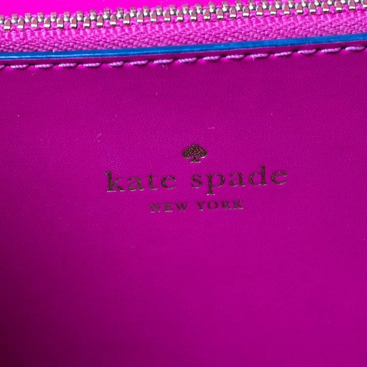 Pre Owned Kate Spade Blue Leather Brynlee Top Handled Bag