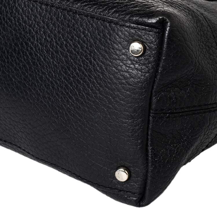 Pre Owned Kate Spade Black Leather Foldover Tote