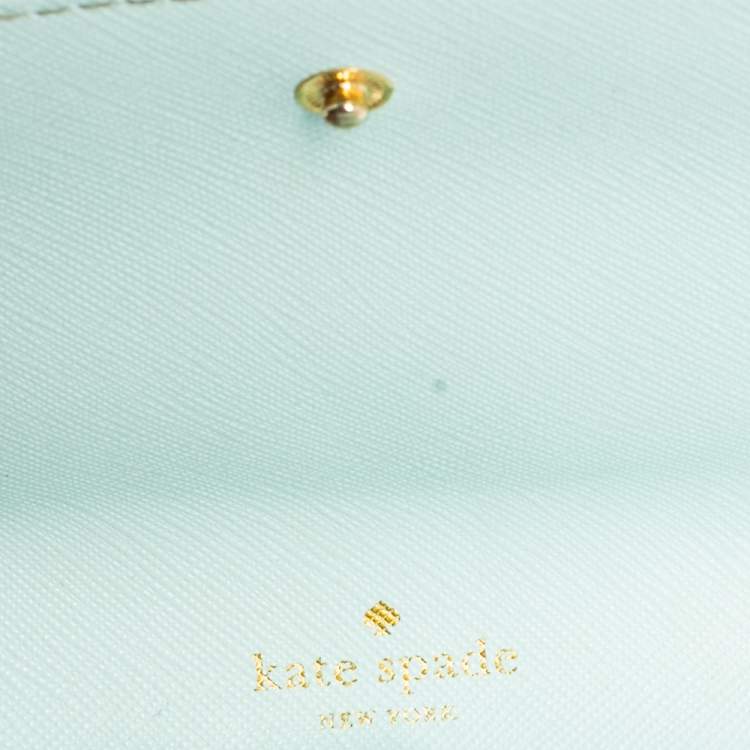 Pre Owned Kate Spade Light Aqua Blue Leather Laurel Way Winni Crossbody Bag