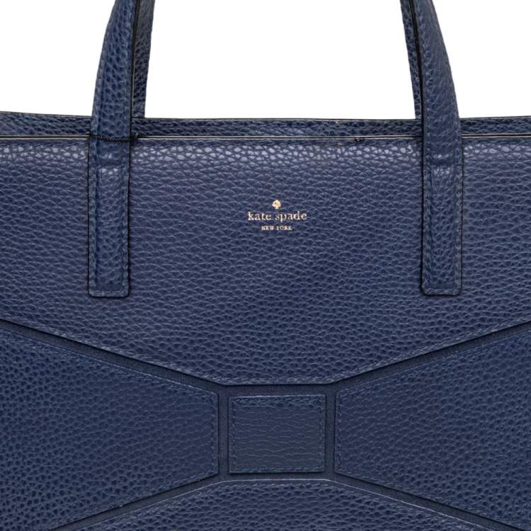Pre Owned Kate Spade Blue Leather Francisca Tote
