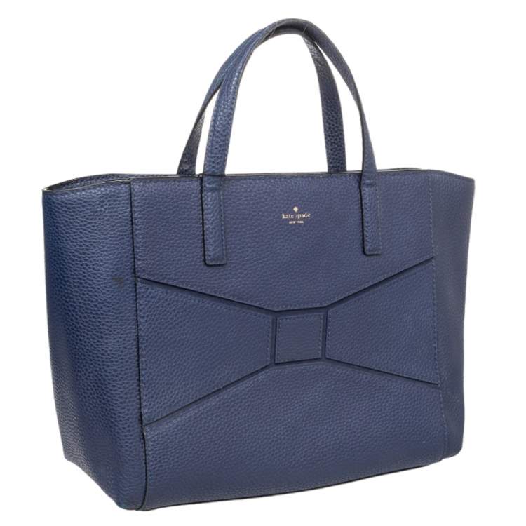 Pre Owned Kate Spade Blue Leather Francisca Tote