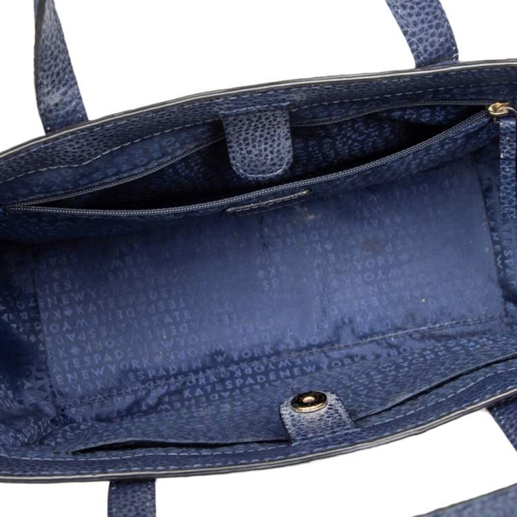 Pre Owned Kate Spade Blue Leather Francisca Tote