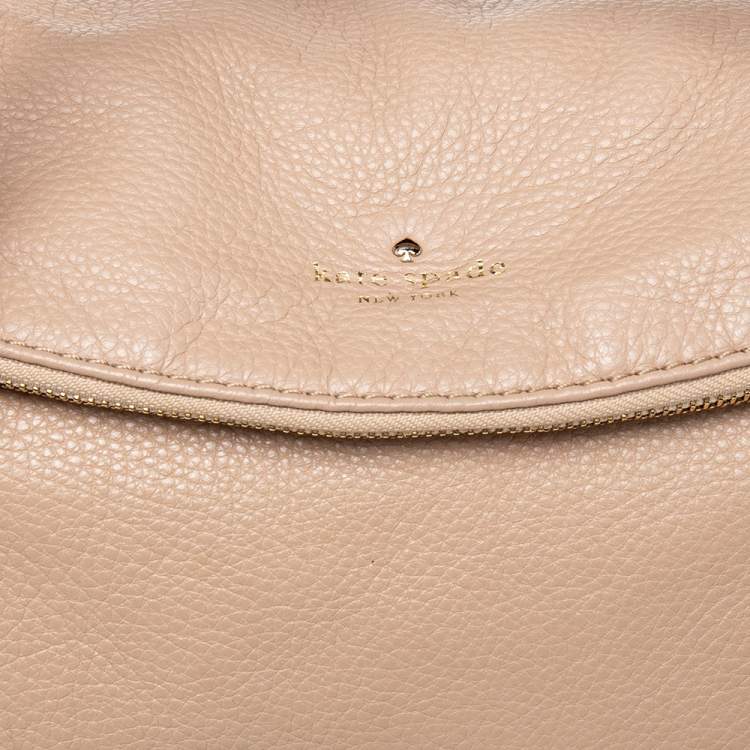 Pre Owned Kate Spade Dark Beige Leather Satchel