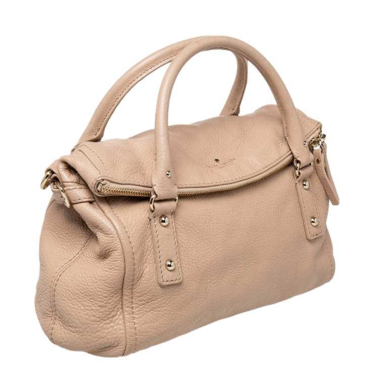 Pre Owned Kate Spade Dark Beige Leather Satchel