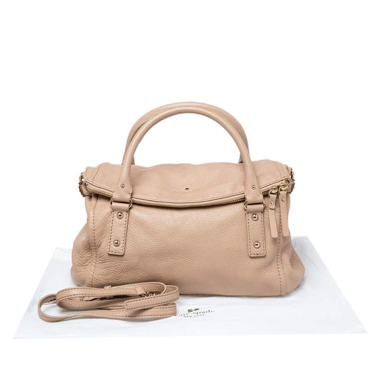 Pre Owned Kate Spade Dark Beige Leather Satchel