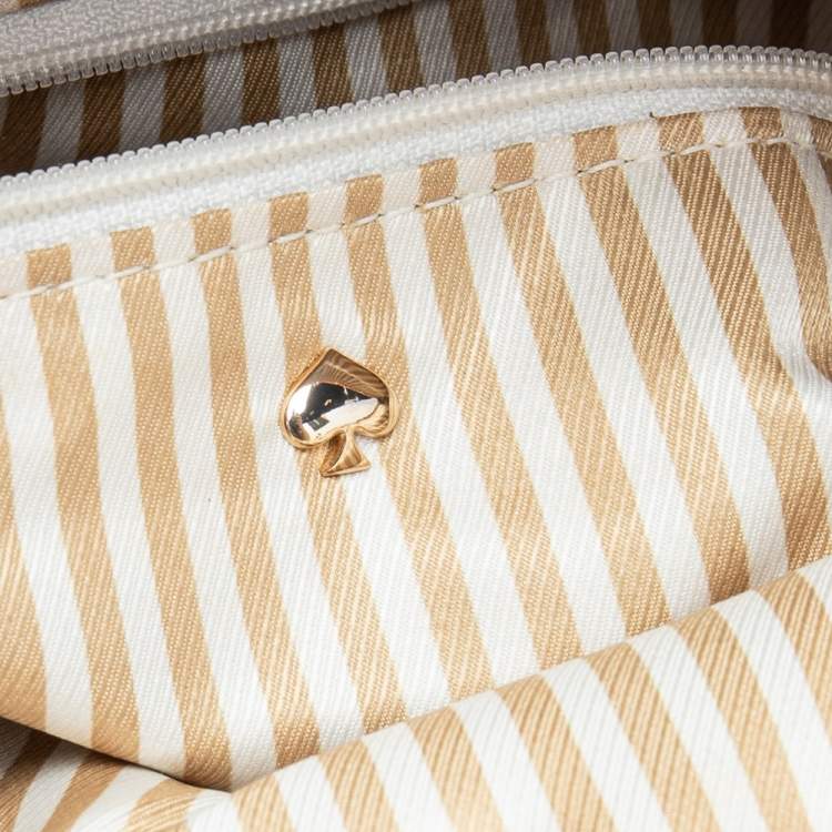 Pre Owned Kate Spade Dark Beige Leather Satchel