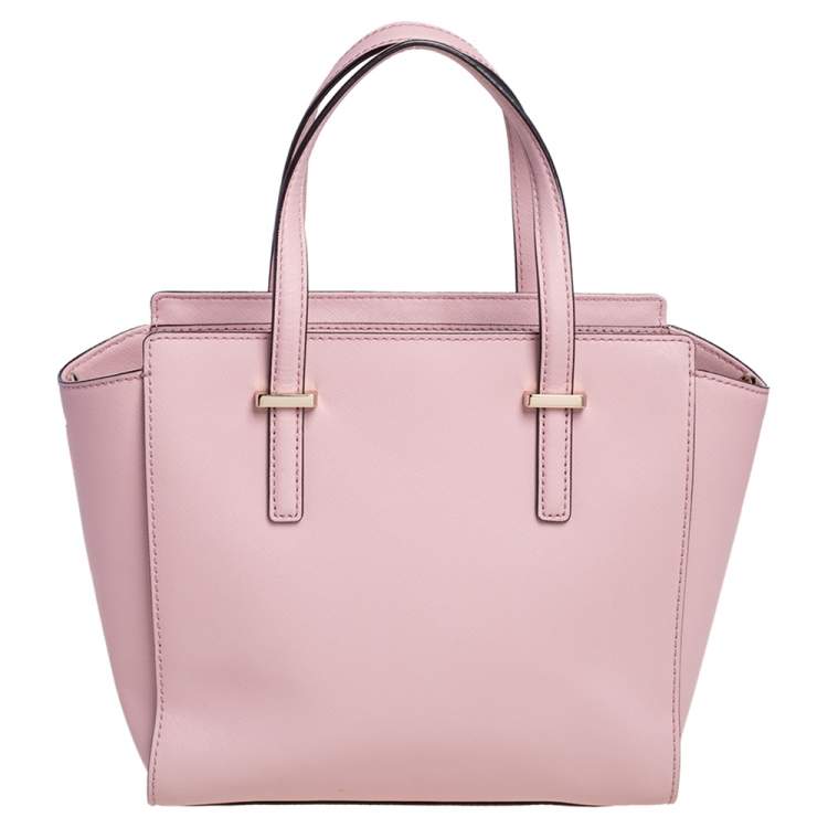 Pre Owned Kate Spade Powder Pink Leather Cedar Street Hayden Tote