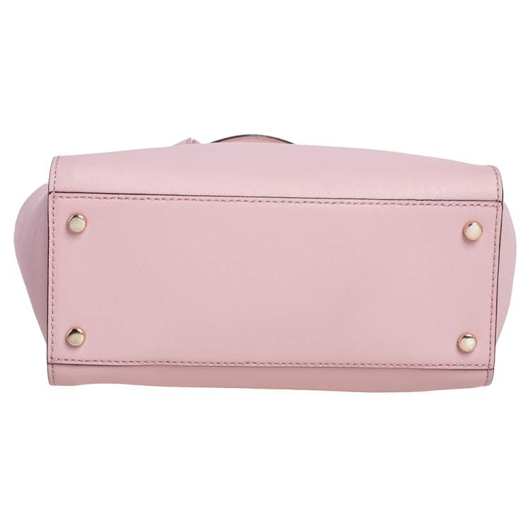 Pre Owned Kate Spade Powder Pink Leather Cedar Street Hayden Tote