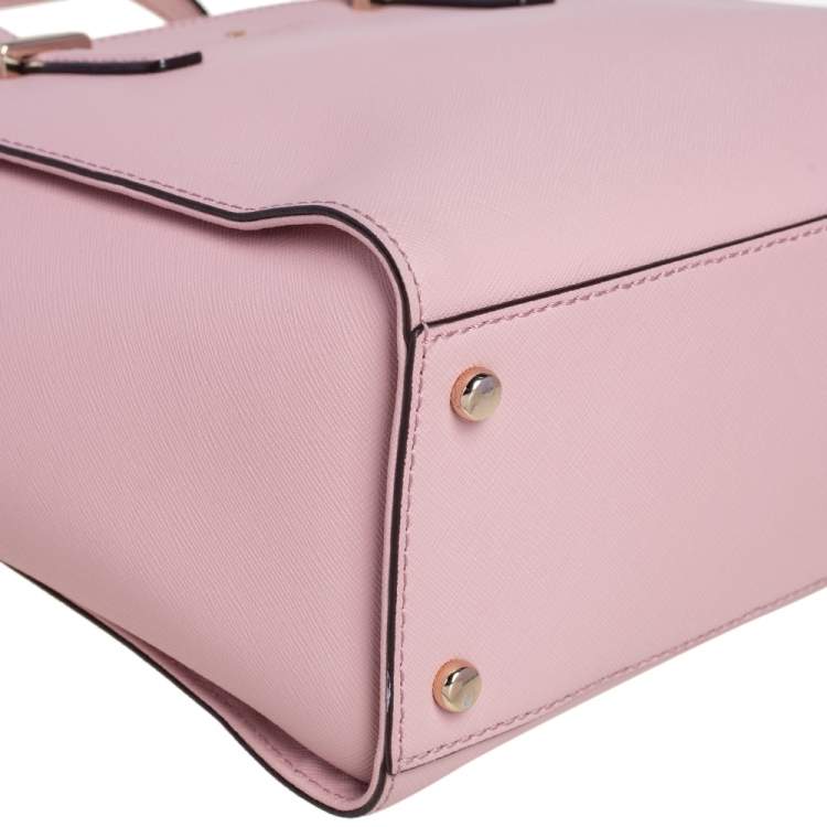 Pre Owned Kate Spade Powder Pink Leather Cedar Street Hayden Tote