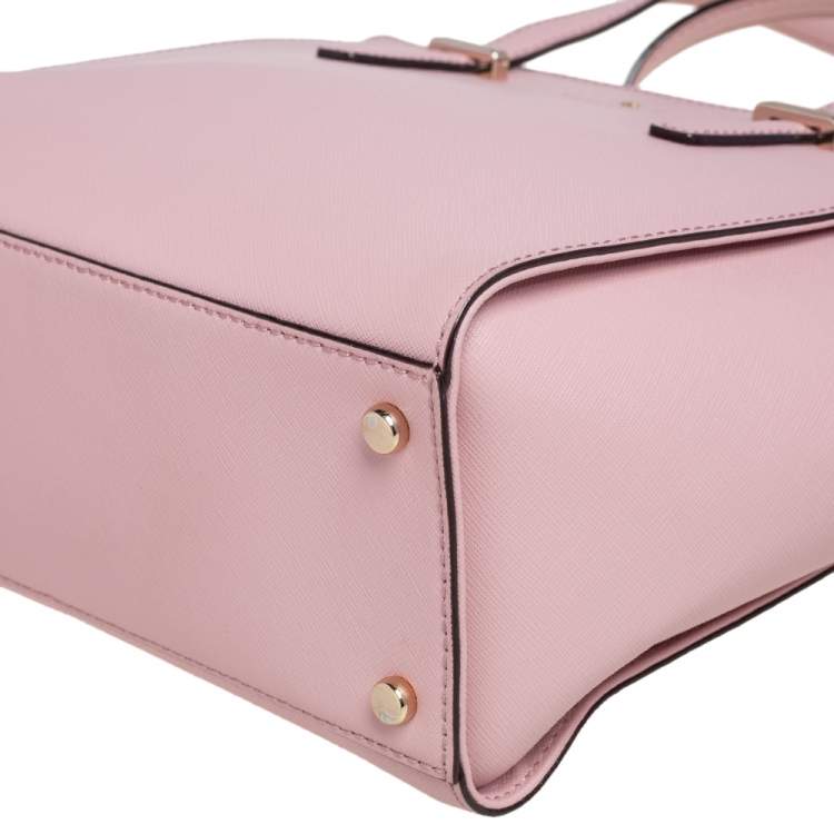 Pre Owned Kate Spade Powder Pink Leather Cedar Street Hayden Tote