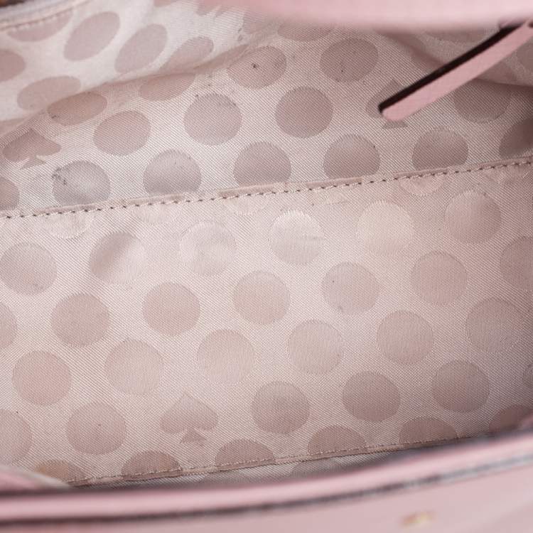 Pre Owned Kate Spade Powder Pink Leather Cedar Street Hayden Tote