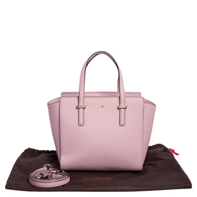 Pre Owned Kate Spade Powder Pink Leather Cedar Street Hayden Tote