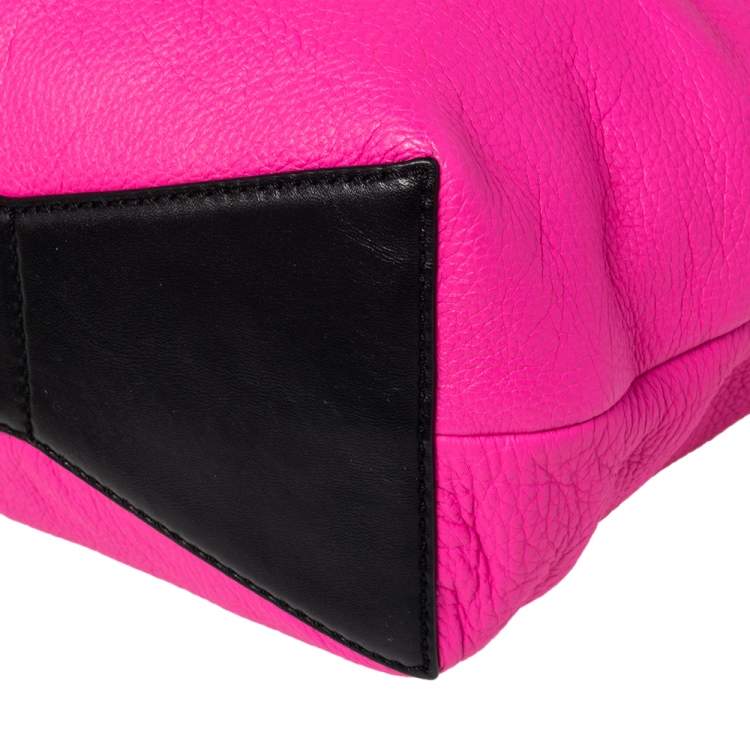 Pre Owned Kate Spade Vivid Pink Leather Leroy Street Linsley Tote