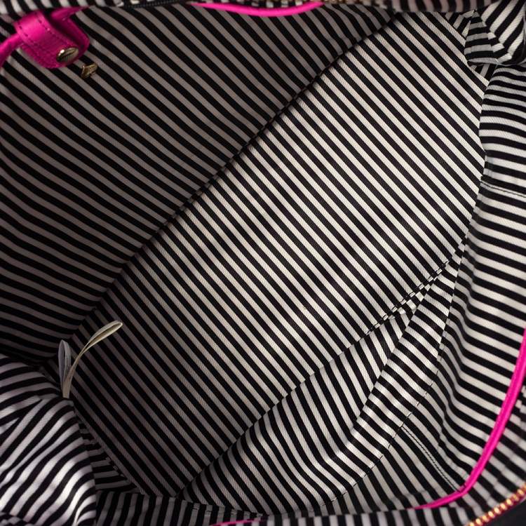 Pre Owned Kate Spade Vivid Pink Leather Leroy Street Linsley Tote