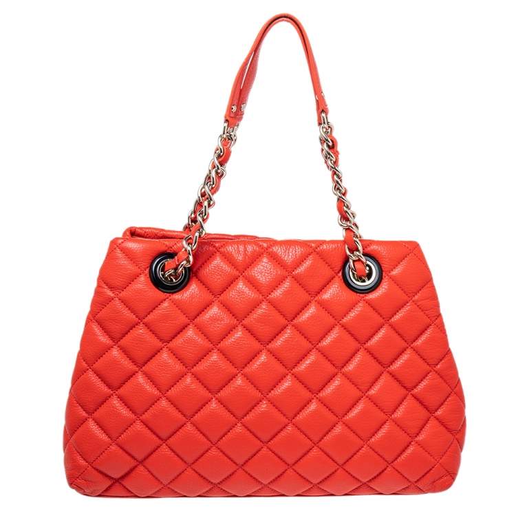 مملوكة مسبقًا Kate Spade Neon Orange Quilted Leather Gold Coast Maryanne Shoulder Bag