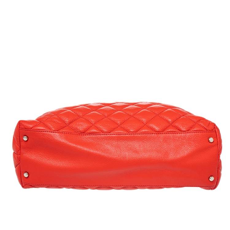 مملوكة مسبقًا Kate Spade Neon Orange Quilted Leather Gold Coast Maryanne Shoulder Bag