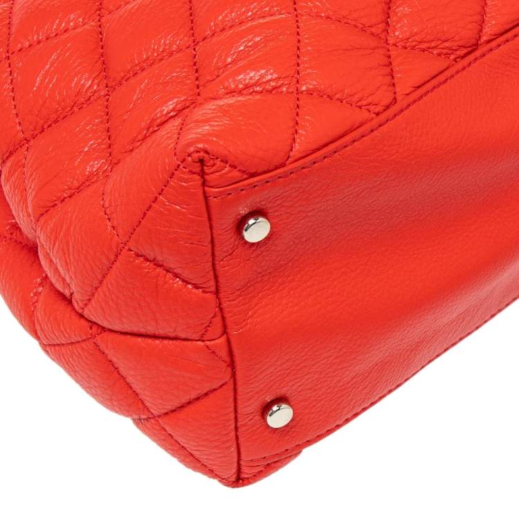 مملوكة مسبقًا Kate Spade Neon Orange Quilted Leather Gold Coast Maryanne Shoulder Bag