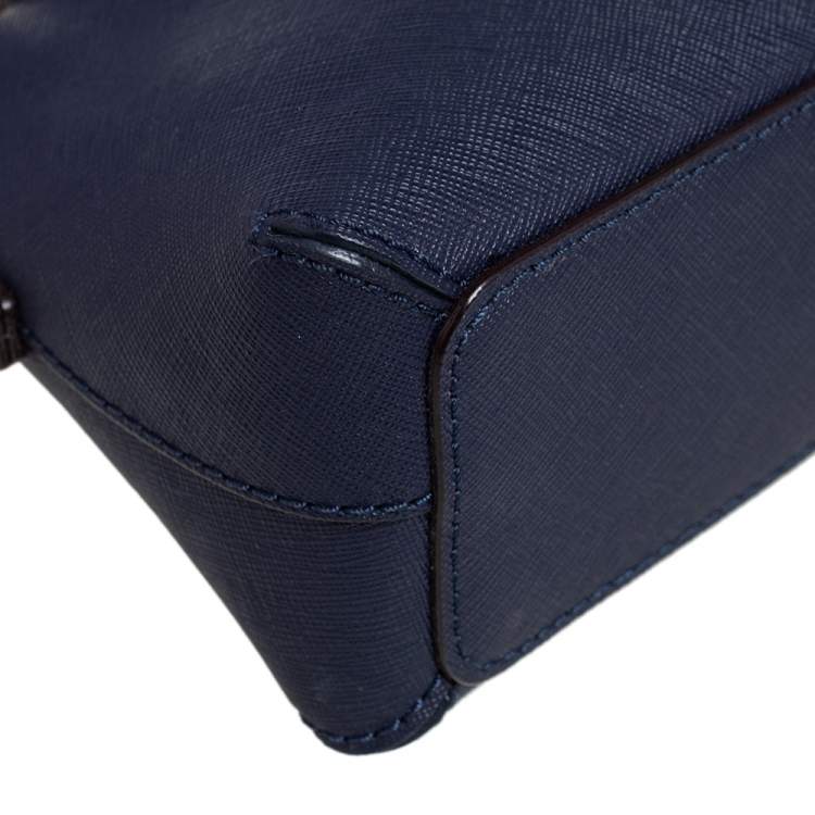 Pre Owned Kate Spade Navy Blue Leather Cedar Street Mini Maise Satchel