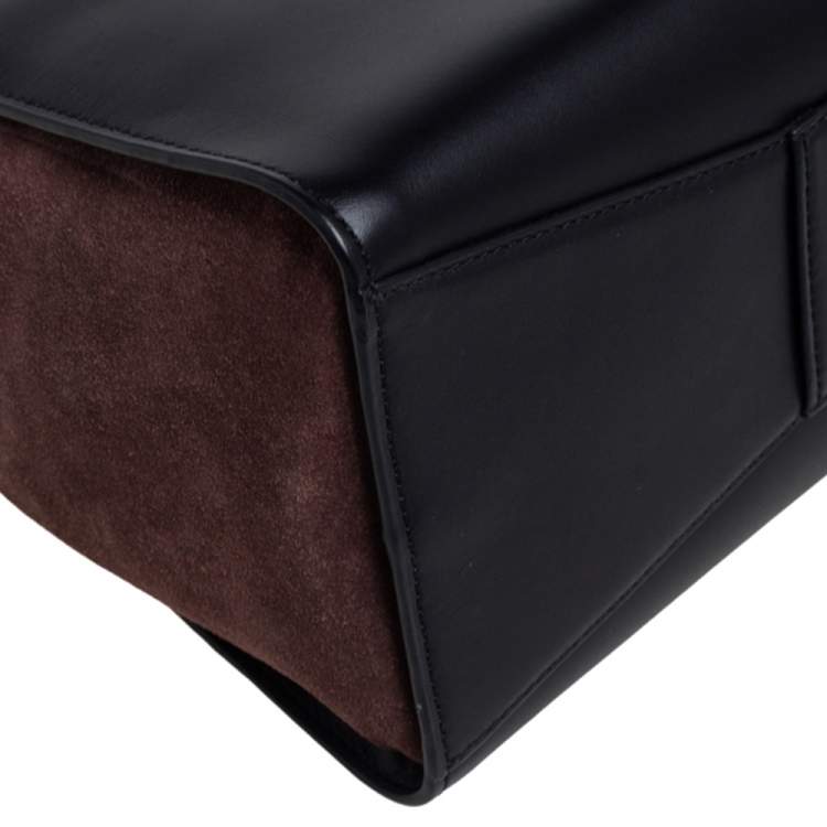 مملوكة مسبقًا Kate Spade Black/Brown Leather and Suede Zip Satchel