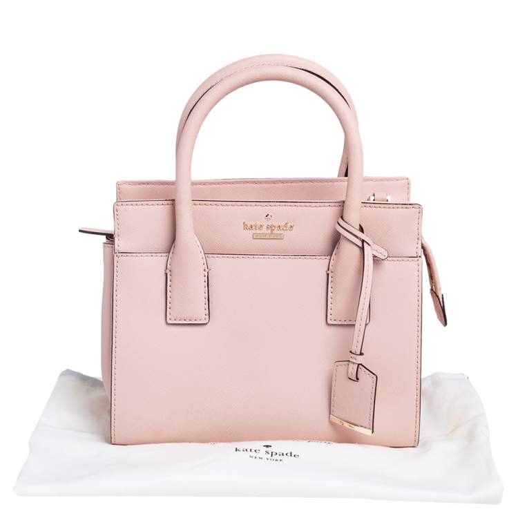 Pre Owned Kate Spade Peach Leather Cameron Street Candace Tote