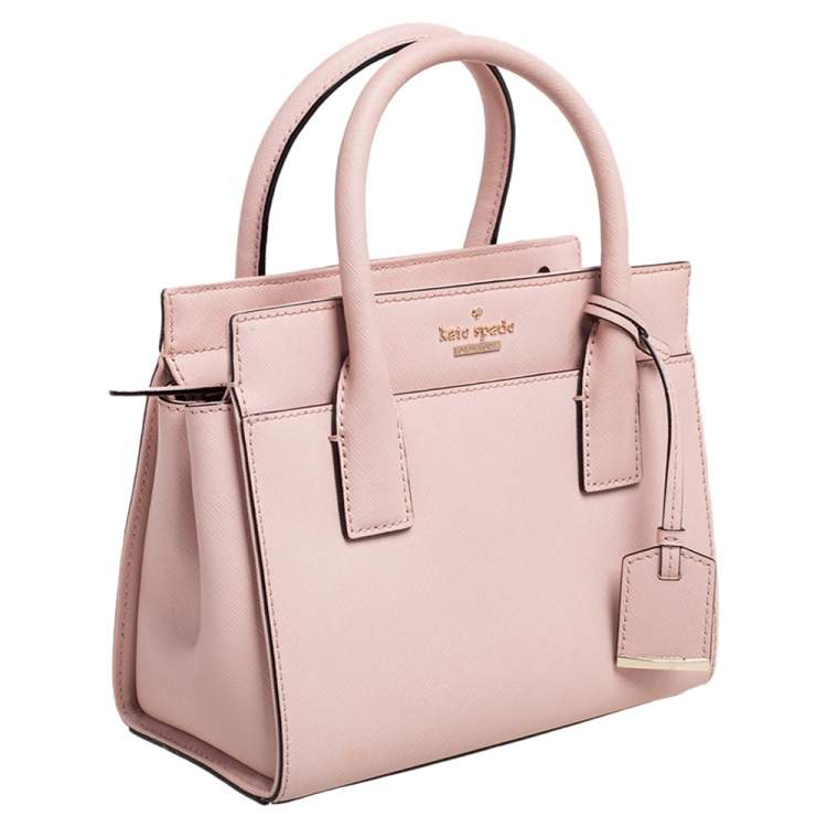 Pre Owned Kate Spade Peach Leather Cameron Street Candace Tote