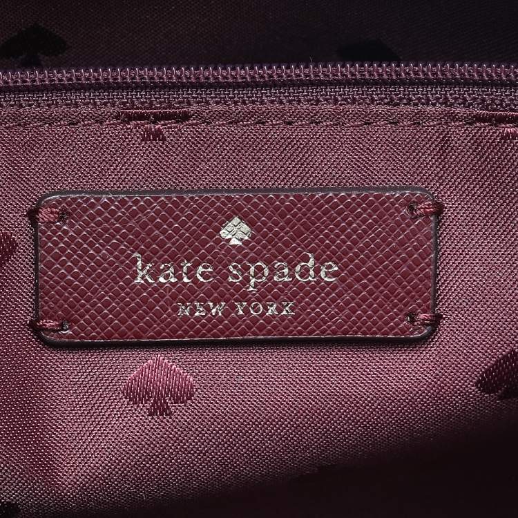 Pre Owned Kate Spade Burgundy Leather Large Staci Satchel