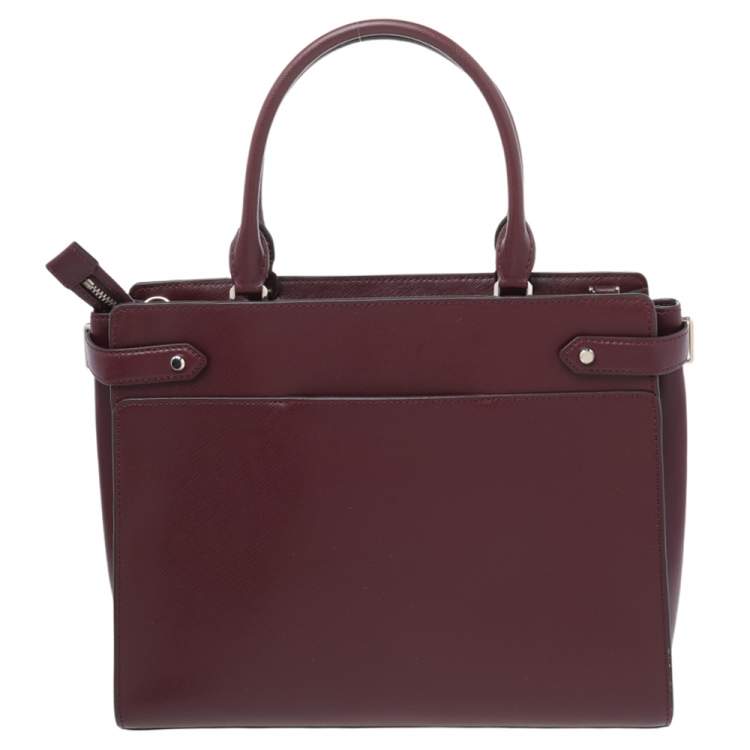 Pre Owned Kate Spade Burgundy Leather Large Staci Satchel