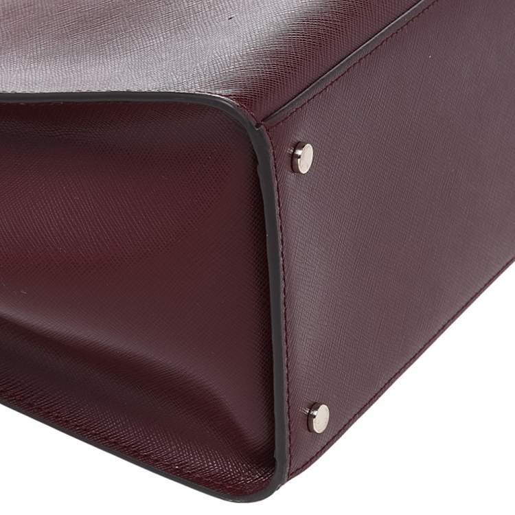 Pre Owned Kate Spade Burgundy Leather Large Staci Satchel