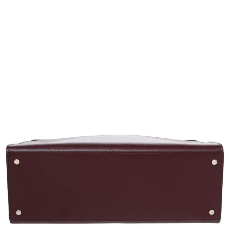 Pre Owned Kate Spade Burgundy Leather Large Staci Satchel