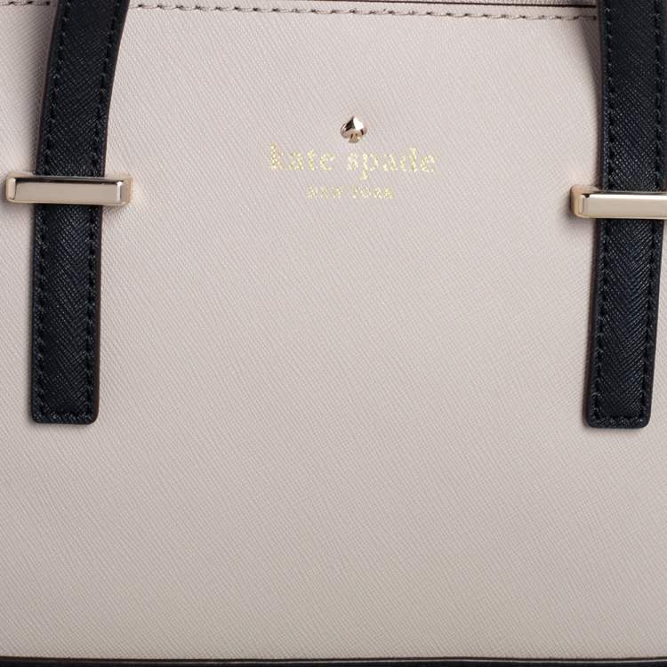Pre Owned Kate Spade Grey/Black Saffiano Leather Cedar Street Maise Satchel