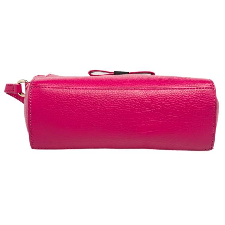 Pre Owned Kate Spade Pink Leather Crossbody Bag