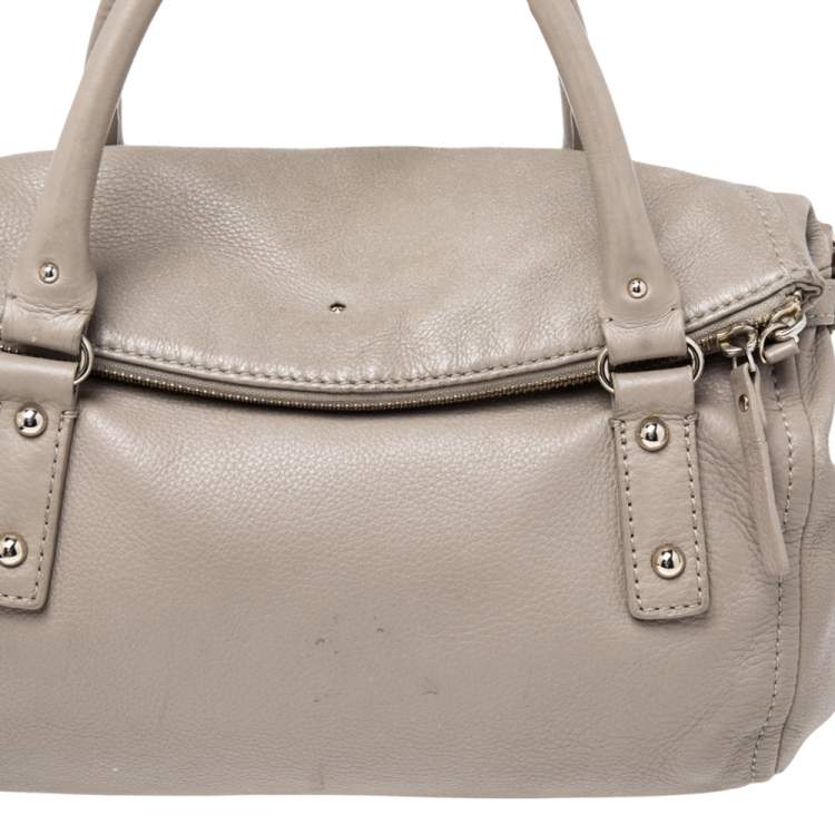Pre Owned Kate Spade Beige Leather Cobble Hill Leslie Satchel