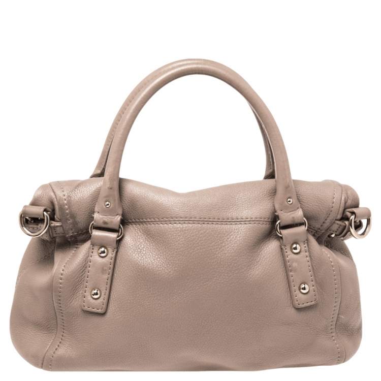 Pre Owned Kate Spade Beige Leather Cobble Hill Leslie Satchel