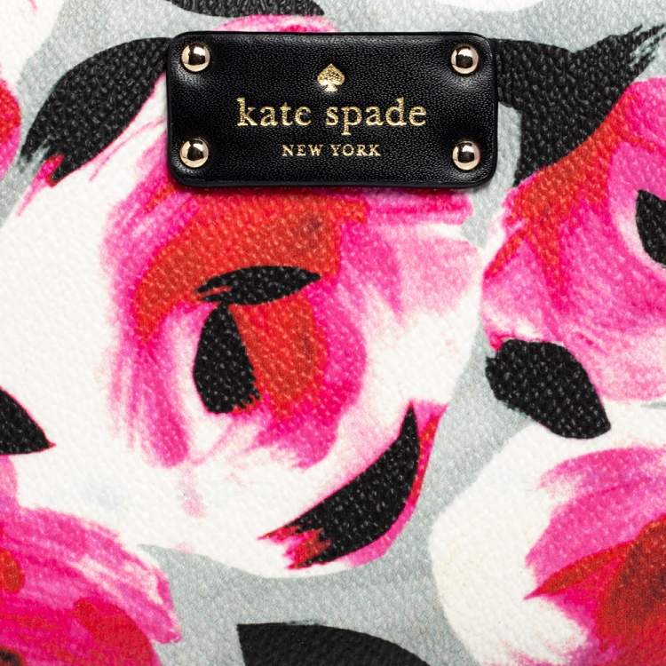 Pre Owned Kate Spade Multicolor Coated Canvas Zip Around Wallet