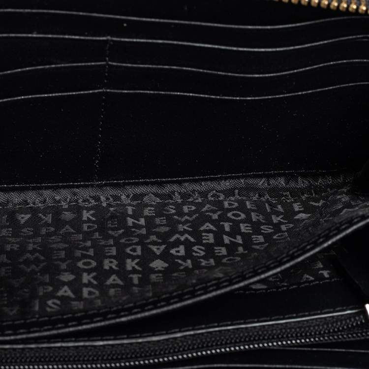 Pre Owned Kate Spade Multicolor Coated Canvas Zip Around Wallet