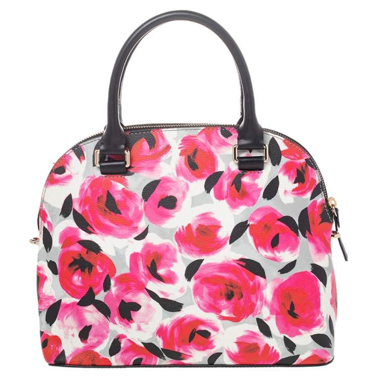 Pre Owned Kate Spade Multicolor Coated Canvas Grove Street Carli Domed Satchel
