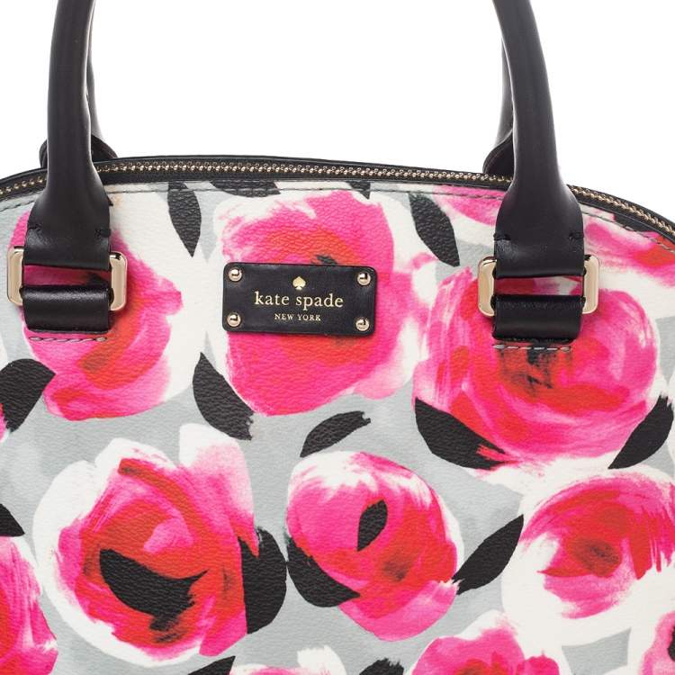 Pre Owned Kate Spade Multicolor Coated Canvas Grove Street Carli Domed Satchel