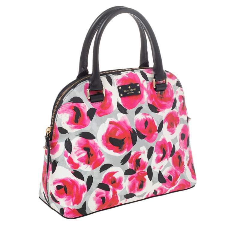 Pre Owned Kate Spade Multicolor Coated Canvas Grove Street Carli Domed Satchel