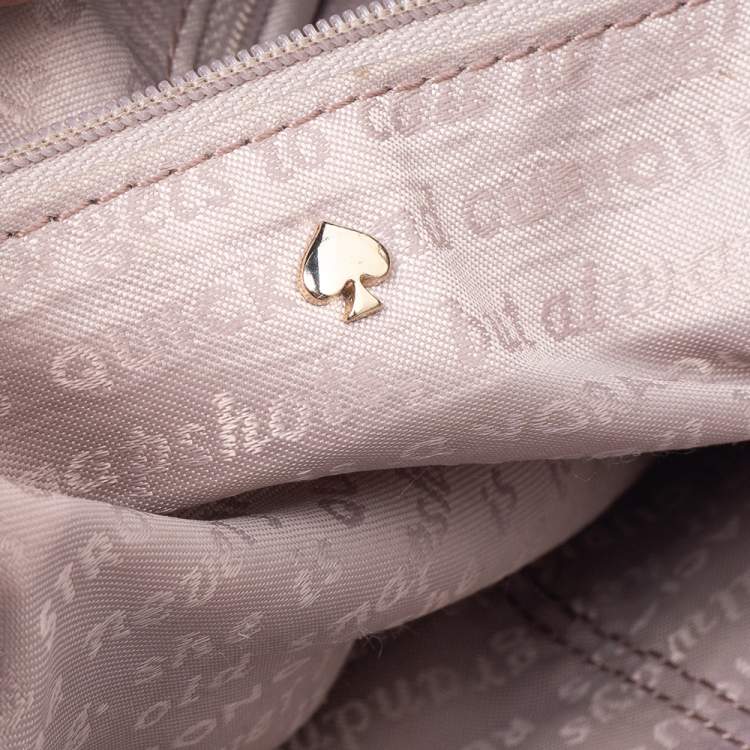 Pre Owned Kate Spade Navy Blue Leather Small Wood Drive Harris Shoulder Bag