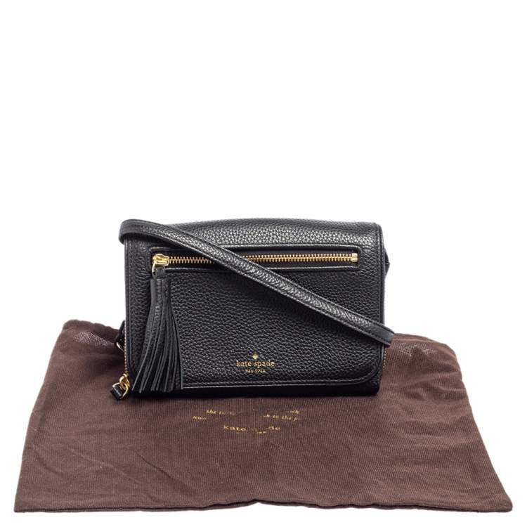 Pre Owned Kate Spade Black Leather Chester Street Avie Crossbody Bag
